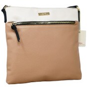 Wholesale - 2-TONE TAN/WHITE PEBBLE CROSSBODY C/P 20, UPC: 4890808248720